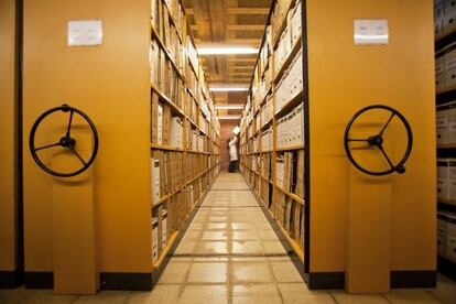 Aspecto del dep&oacute;sito del Archivo Hist&oacute;rico de la Diputaci&oacute;n de Barcelona.