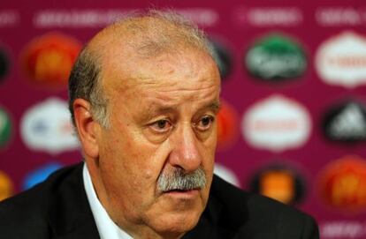 Vicente del Bosque, durante la rueda de prensa