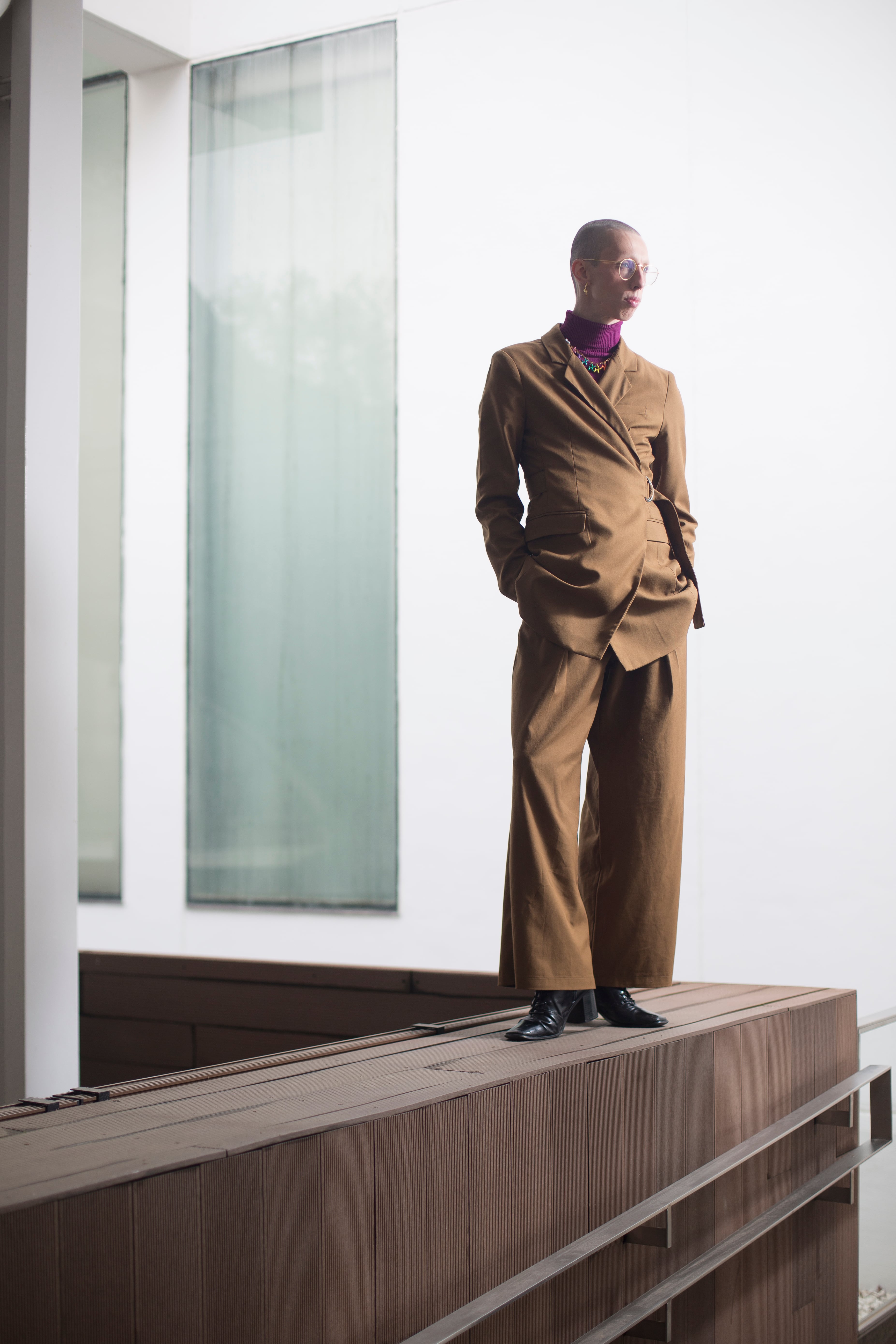 Hugáceo Crujiente, 'drag queen', artista y divulgador, fotografiado en el Museo Thyssen.