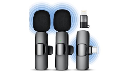 Estos micrófonos inalámbricos mini utilizan la tecnología plug and play para conectarse al móvil.