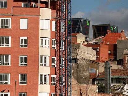 Edificio en construcción en Madrid.