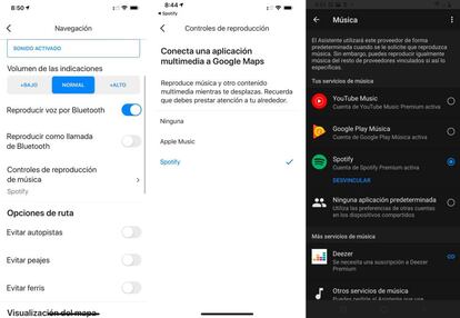 Configura el reproductor por defecto de Google Maps.