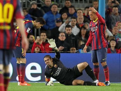 Valdes, el día en que se lesionó.  