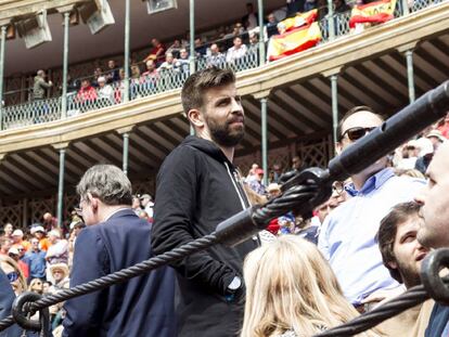 Piqué, este viernes en la Plaza de toros de Valencia.