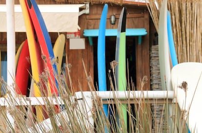 Las surfistas son habituales en las playas de Tarifa.