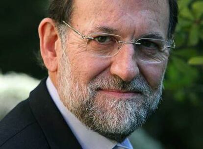 El candidato del Partido Popular a la presidencia del Gobierno, Mariano Rajoy, en un momento de la entrevista.