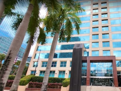 Sede Santander Private Banking International en el centro de Miami (Florida, Estados Unidos).