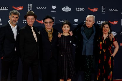 El equipo de 'Robot Dreams' en los premios Feroz.