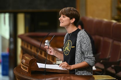 La diputada de ERC Marta Rosique, en su defensa de la propuesta, este martes en el Congreso.