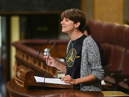 La diputada de ERC Marta Rosique, en su defensa de la propuesta, este martes en el Congreso.