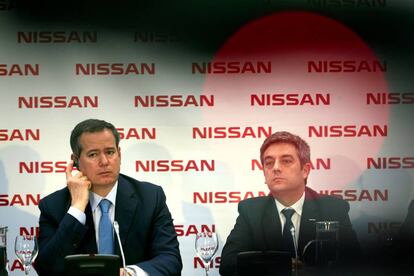 El presidente de Nissan Europa, Gianluca de Ficchy, y el consejero delegado de Nissan Motor Iberica, Genís Alonso.
