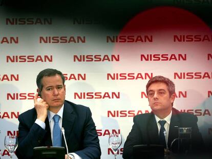 El presidente de Nissan Europa, Gianluca de Ficchy, y el consejero delegado de Nissan Motor Iberica, Genís Alonso.