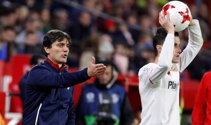 Montella, en el duelo ante el Cádiz de Copa.