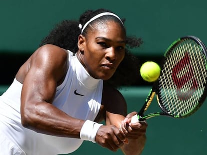 Serena, durante el partido frente a Vesnina.