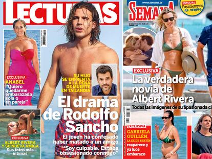 Las revistas 'Lecturas' y 'Semanas' en las que aparece el expolítico Albert Rivera.