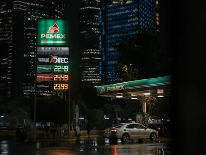 Gasolinera de Pemex en Ciudad de México.