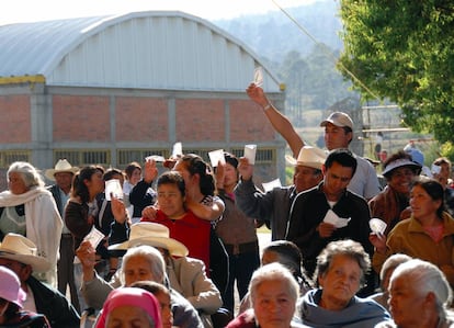 Una asamblea vecinal en Ciudad de México.