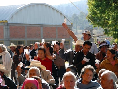 Una asamblea vecinal en Ciudad de M&eacute;xico.