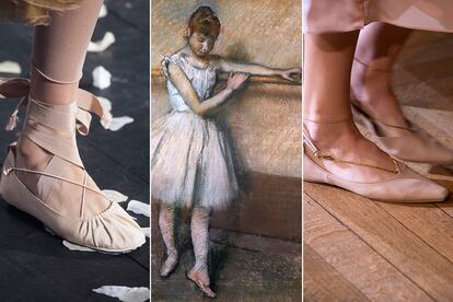 Fascinación por el ballet

Más allá del homenaje de Maria Grazia Chiuri a las heroínas de la danza contemporánea (Loïe Fuller, Isadora Duncan, Martha Graham o Pina Bausch), el ballet inspira a etiquetas como Off-White y Stella McCartney. La inglesa recupera las puntas clásicas, en raso y con una cadena en lugar de las cintas. El toque moderno lo aporta el estilismo. La clave: huir del tul con efecto disfraz en favor de siluetas modernas más deportivas.