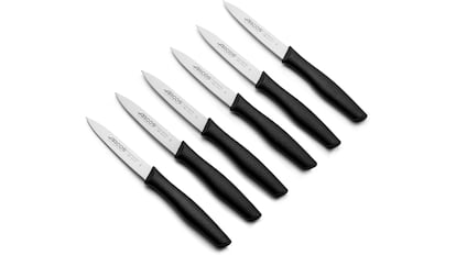 Vista del juego de cuchillos con descuento en Amazon.