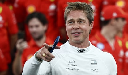 Brad Pitt antes del Gran Premio de Abu Dhabi de Fórmula 1 en el circuito de Yas Marina de Emiratos Árabes Unidos, el 5 de diciembre de 2024.