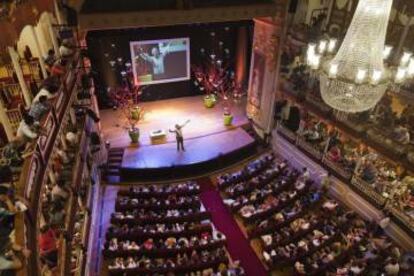 El teatro Adolfo Mej&iacute;a, una de las sedes del Hay Festival de Cartagena.