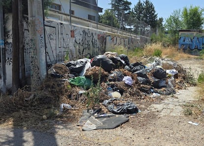 Una imagen cedida por los vecinos de la basura acumulada en la urbanización Campodón.
