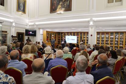 Presentación de la nueva etapa del Club Senior del ICAM con las intervenciones de Eugenio Ribón, Manuel Valero y Ana Buitrago