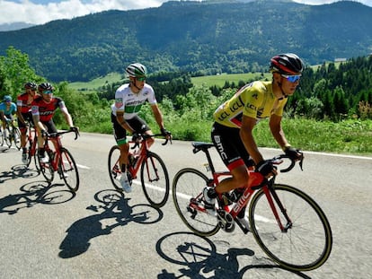 Richie Porte, durante la subida a Alep d&#039;Huez.