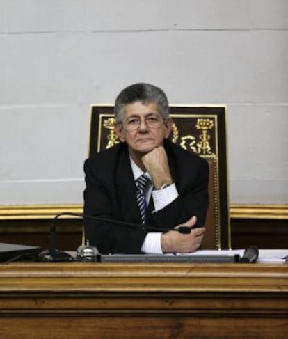 Henry Ramos Allup, en la Asamblea venezolana el 6 de enero.