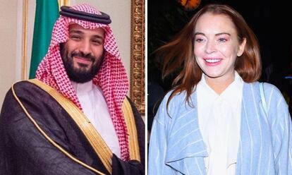 Mohamed Bin Salman y Lindsay Lohan.