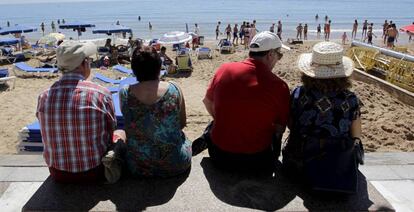 Turistas en Benidorm.