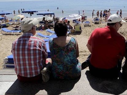 Turistas en Benidorm.