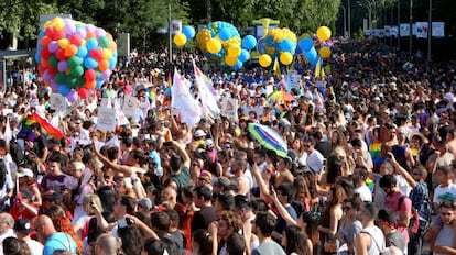 Gay Pride parade in Madrid.