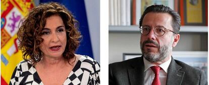 La ministra de Hacienda, María Jesús Montero, y el consejero madrileño del ramo, Javier Fernández-Lasquetty.