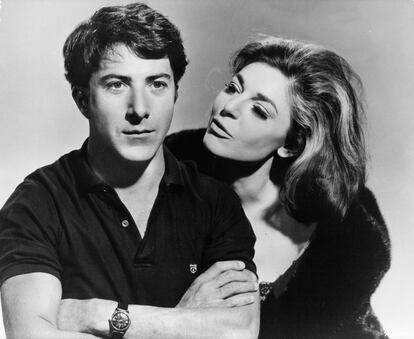 Dustin Hoffman y Anne Bancroft en una imagen destinada a publicitar 'El Graduado'. 