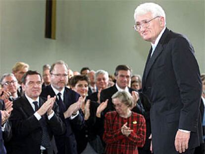 Jürgen Habermas, durante la ceremonia de entrega del Premio de la Paz en la Feria del Libro de Francfort.