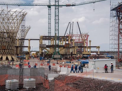 La construcción del aeropuerto de Ciudad de México en Texcoco.