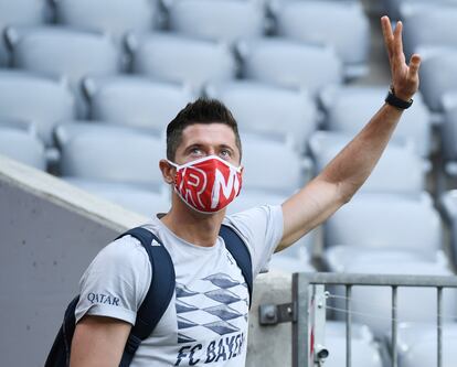 Lewandowski el sábado pasado en el Allianz Arena.