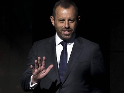 El expresidente del Barcelona, Sandro Rosell, cuando fue absuelto por la Audiencia Nacional en 2019.