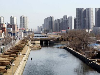 Vista de Tianjin, China.