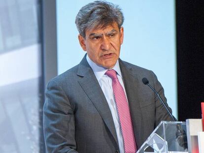 El consejero delegado de Banco Santander, José Antonio álvarez, en la junta de accionistas de 2021.