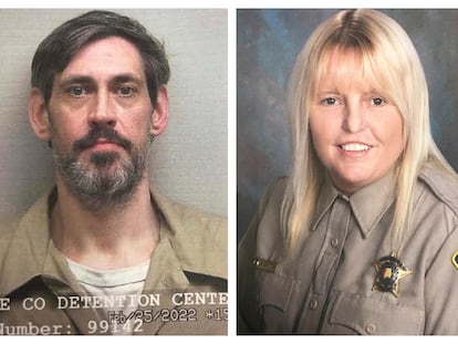 El preso acusado de asesinato Casey White, a la izquierda, y la empleada de la prisión Vicky White.