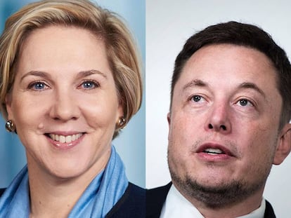 Robyn Denholm y Elon Musk