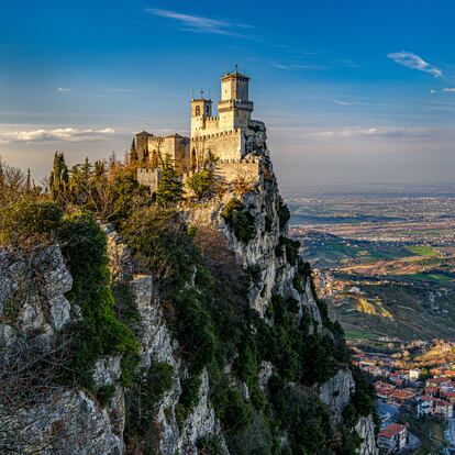 Vista de la Prima Torre o Guaita en San Marino