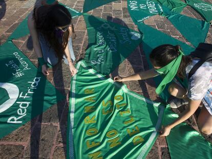 Mujeres protestan por el derecho al aborto en Monterrey (Nuevo León), en 2020.