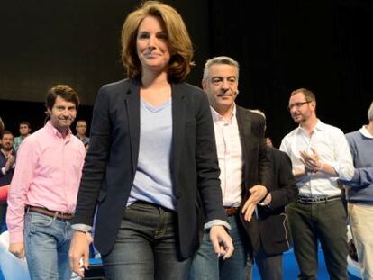 La presidenta del PP vasco, Arantza Quiroga, este sábado en el acto de presentación de los candidatos en su partido en las próximas elecciones. 