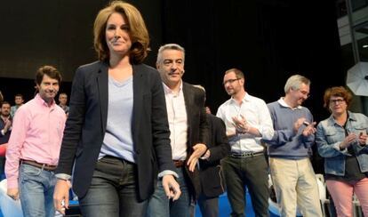 La presidenta del PP vasco, Arantza Quiroga, este sábado en el acto de presentación de los candidatos en su partido en las próximas elecciones. 