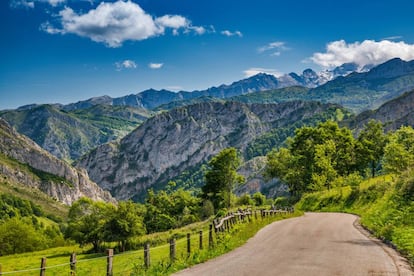 Paisaje en el parque natural de Ponga (Asturias).