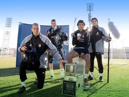 De izquierda a derecha, Zinedine Zidanne, David Beckham, Raúl e Íker Casillas.